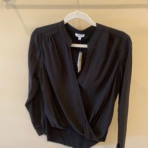 Black Surplice Longsleeve